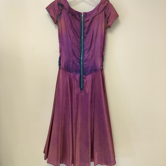 VTG 1950s Party Dress Prom Wedding Floral XS Stage - Picture 8 of 8